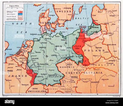 Map of Prussia in Germany circa 1870 Stock Photo - Alamy