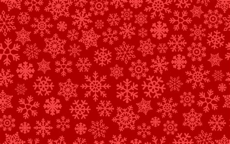 Light Red Snowflakes on Red background. Vector Seamless Pattern for Continuous replicate ...