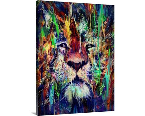 Lion Canvas Wall Art Print - Etsy