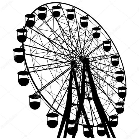 Silhouette atraktsion colorful ferris wheel. Vector illustration Stock Vector Image by ©aarrows ...