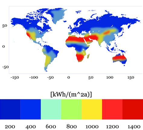 12 World direct solar radiation heat map. | Download Scientific Diagram