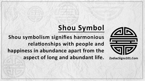 Shou Symbol: Longevity, Blessings And Wealth - ZodiacSigns101