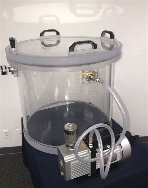 Vacuum Chamber and Pump System, Front Loading Acrylic Chamber 20 inch ...