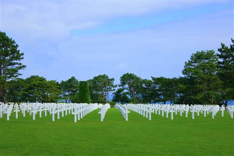 American Cemetery of Omaha Beach in Normandy Stock Image - Image of ...