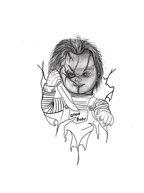 Pin by Cc Devault on tatted | Chucky tattoo, Tattoo stencil outline, Arm tattoos drawing