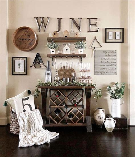 Kitchen wine nook | Wine wall decor, Easy home decor, Decor