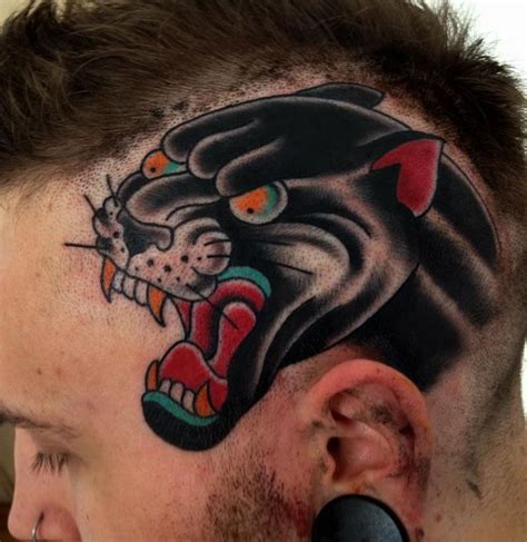 panther #tattoo | Men's Tigers Ink ... Traditional Panther Head | Traditional tattoo, Picture ...