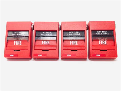 Edwards EST Fire Alarm Manual Set of 4 GSA-M278 Double Action Pull ...