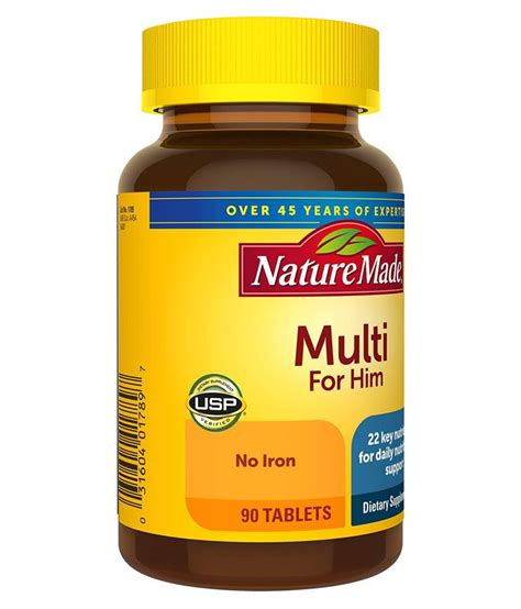 Nature Made Multivitamin and Mineral for Men's 90 no.s Multivitamins Tablets: Buy Nature Made ...