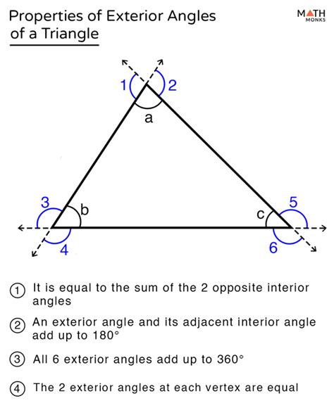 Exterior Angle of a Triangle – Definition, Theorem, Proof, Examples