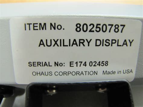 OHAUS WEIGHT SCALE AUXILIARY DISPLAY OPERATOR PANEL 6100 X 1G 80250787 NEW | eBay