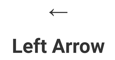 Left Arrow Unicode, HTML, CSS ← - Psfont tk