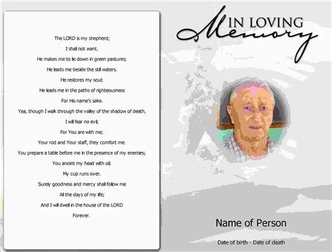 Fresh Memorial Cards For Funeral Template Free Best Of Template regarding Memorial Card Templa ...