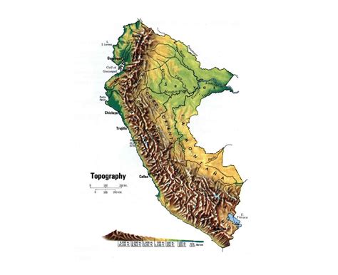 Topographical Map Of Peru - Cities And Towns Map