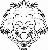 Pennywise Clown Face coloring Page  Download Print Or Color Online sketch template