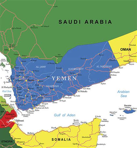 Gulf Of Aden Aden Yemen Map Stock Photos, Pictures & Royalty-Free ...