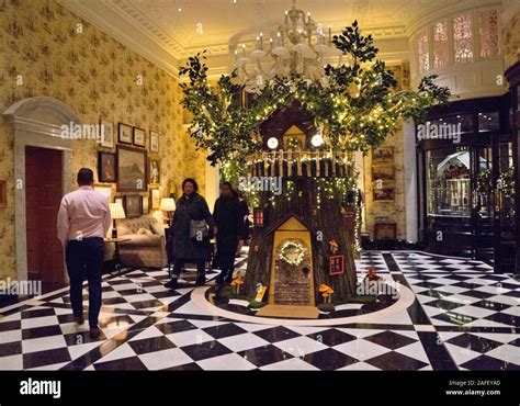 Luxury Savoy hotel with Christmas decorations in London,England,UK ...