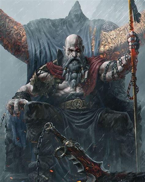 ArtStation - Valhalla Fallen, Çağlayan Kaya Göksoy | Kratos god of war, God of war, Viking art