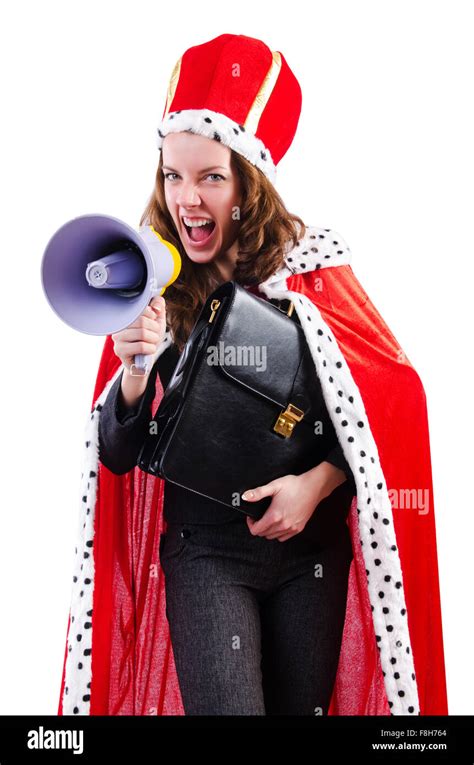 Woman queen in funny concept Stock Photo - Alamy