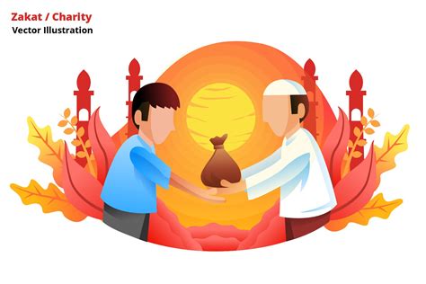 zakat charity - Vector Illustration | Technology Illustrations ~ Creative Market