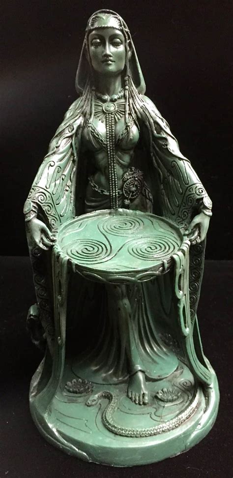 DANU: Celtic Water Goddess - 9" Green Aged Bronze Resin Statue ⋆ Celtic ...