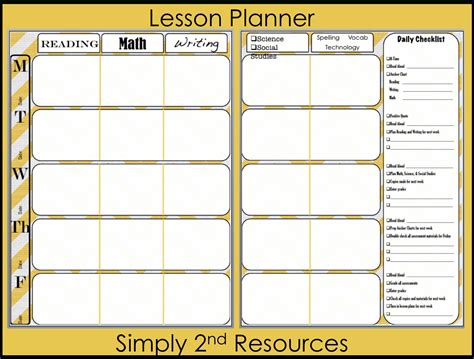 Lesson Plan Calendar Template | Daisy Blake