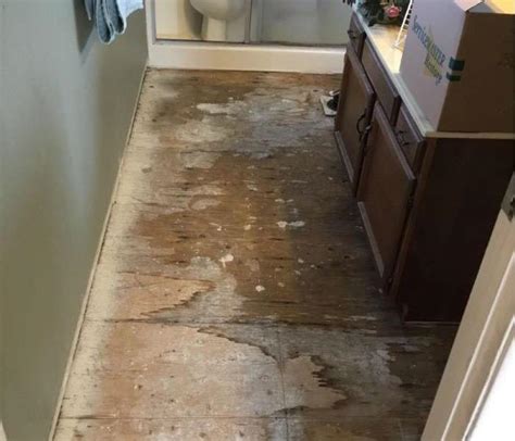 Bathroom Water Damage | Before and After Photo