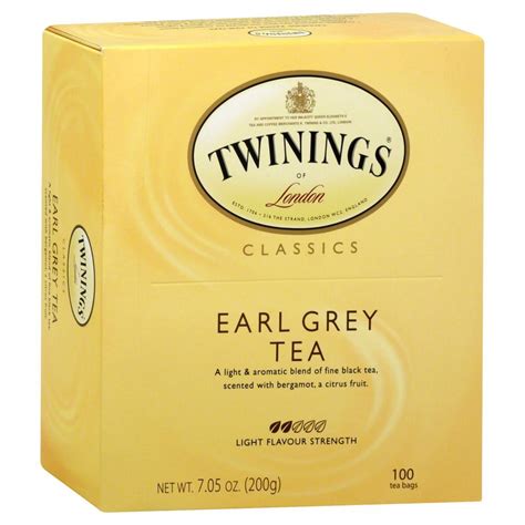 Twinings of London? Earl Grey 100 ct Tea Bags 7.05 oz. Box - Walmart.com - Walmart.com