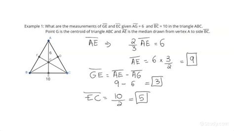 Using the Centroid of a Triangle to Find Segment Lengths | Geometry ...