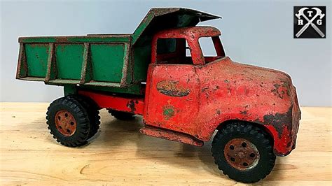 1950's Tonka Dump Truck Restoration - Antique Toy Restoring - YouTube