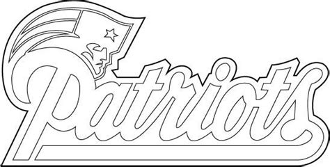 New England Patriots ALT Logo Outline Vector | Football coloring pages ...