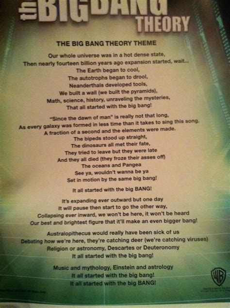 Big Bang Theory Theme Tune Lyrics - Theme Image