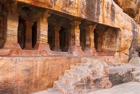 Cave 4 : Facade, Badami Caves, Badami, Karnataka, India Stock Image - Image of arhitecture ...