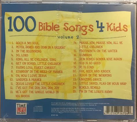 100 Bible Songs 4 Kids Volume 2 - Time Life Music - CDs