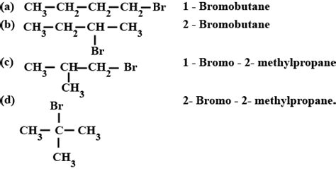 C4h9br Lewis Structure Isomers