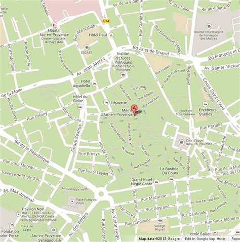 Map of Aix-en-Provence