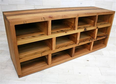 Reclaimed Wood Shoe Storage Bench | Passage Design