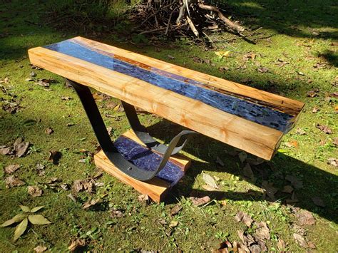 Live Edge Epoxy River Console Table Entryway Coffee Table | Etsy | Console table entryway ...