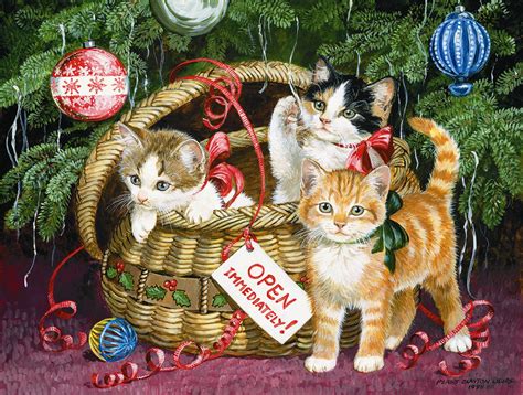 Christmas Cats In Art 🎄 - Cats Fan Art (40848218) - Fanpop