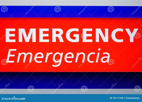 Hospital Emergency sign stock image. Image of hospital - 72111749