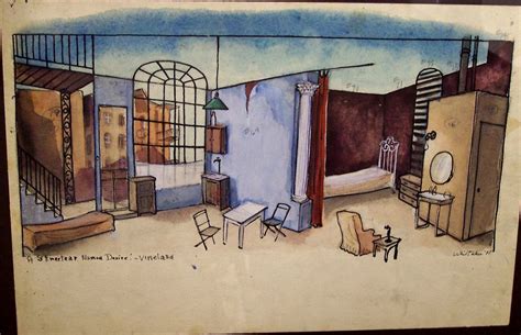 Set design for A STREETCAR NAMED DESIRE. – Canada's Theatre Museum