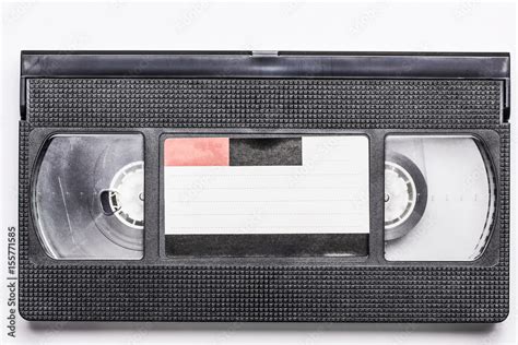 Old VHS tape front side isolated on white. foto de Stock | Adobe Stock