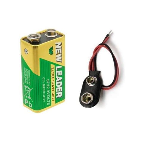 9V Battery With Connector - Robotonbd