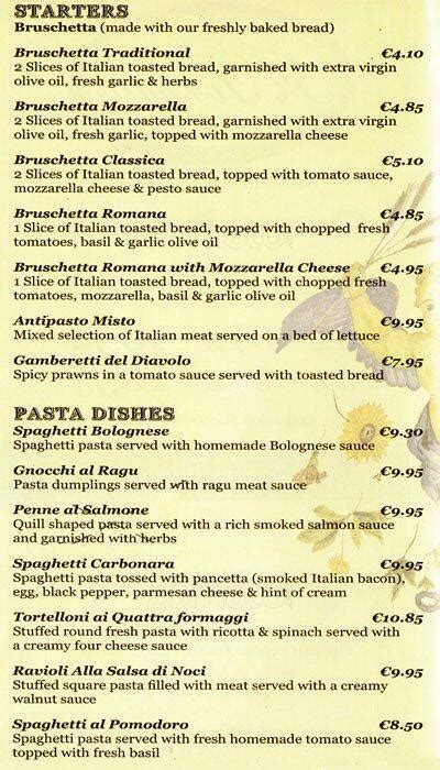 Il Fornaio Menu, Menu for Il Fornaio, IFSC, Dublin - Zomato Ireland