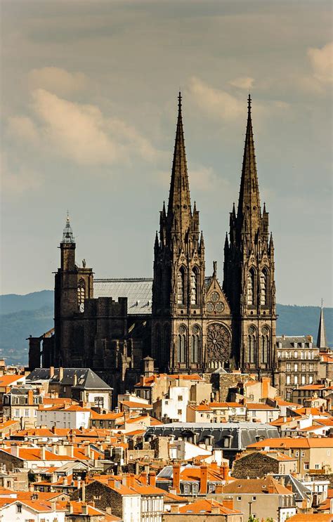 Roofs and cathedral of Clermont Ferrand | La France | Pinterest