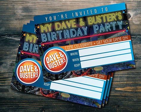 Dave And Busters Printable Invitations - Printable Word Searches