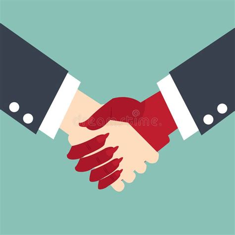 Man Making a Pact with the Devil Stock Vector - Illustration of business, monstrous: 18446563