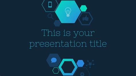 Hexagonal Tech. Free PowerPoint Template & Google Slides Theme