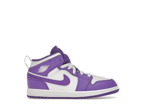 Jordan 1 Mid Purple Venom (PS) Kids' - DQ8424-511 - US