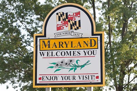 Which States Border Maryland? - WorldAtlas